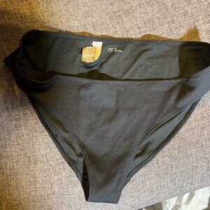 American Eagle (aerie) Ribbed Bikini Bottom - Black